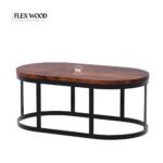 Flexwood Solid Sheesham Wood  flecNesting Coffee Table Set Of 2 - Image 4