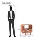 Flexwood  Bedside Table (Honey Finish) - Image 6