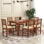 6 Seater Solid Wood Dining Table Set
