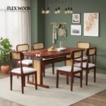 Wooden Dining Table 6 Seater in Natural Finish