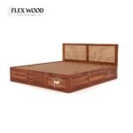 Wooden Cane Bed For Bedroom - Image 5