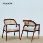 Wooden Dining Chair in Sheesham Wood & Cane set of 2 (honey finish) - Image 3
