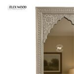 Handcarved Mango Wood Arch Mirror - Image 3