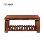 Flexwood Solid Sheesham Wood Coffee Table(honey finish)