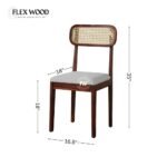Wooden Dining Table 6 Seater in Natural Finish - Image 4
