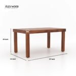 6 Seater Solid Wood Dining Table Set - Image 5