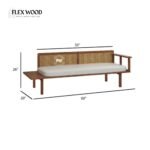 3 Seater Wooden Bench - Image 4