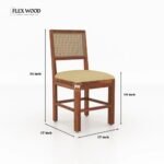 6 Seater Solid Wood Dining Table Set - Image 6