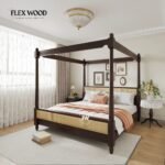 Wooden King Size Poster Bed without Storage - Image 2
