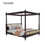 Wooden King Size Poster Bed without Storage - Image 5