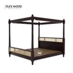 Wooden King Size Poster Bed without Storage - Image 4