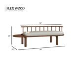2 Seater Wooden Bench - Image 3