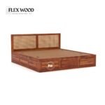 Wooden Cane Bed For Bedroom - Image 6