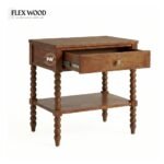 Flexwood  Bedside Table ( brown finish) - Image 3