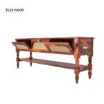 Finish Handmade Vintage Wooden TV Stand for Home - Image 4