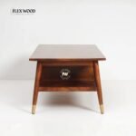 Flexwood Solid mango  Wood Rattan Cane One Drawer Coffee Table(honey finish) - Image 4