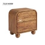 Flexwood Modern Bedside Table( brown finish) - Image 3