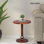 Sheesham Wood End Table In Honey Oak Finish
