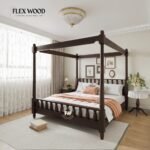 Wooden King Size Poster Bed without Storage - Image 2