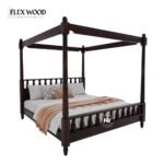 Wooden King Size Poster Bed without Storage - Image 5