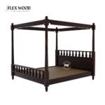 Wooden King Size Poster Bed without Storage - Image 4