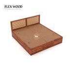 Wooden Cane Bed For Bedroom - Image 3