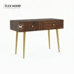 Flexwood modern Console Table (walnut  finish) - Image 2