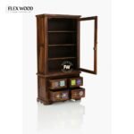 Contemporary Sheesham Wood Bookshelf(walnut finish) - Image 3