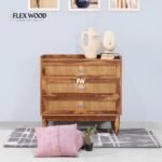3-Drawer Sheesham Wood Storage Cabinet