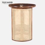 Wooden Round Bedside Table - Image 4