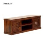 Flexwood Solid Sheesham Wood Tv Unit(honey finish) - Image 2