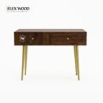 Flexwood modern Console Table (walnut  finish) - Image 4