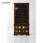 Contemporary Sheesham Wood Bookshelf(walnut finish) - Image 2
