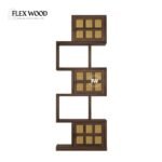 Sheesham Wood 5-Layer Ladder Bookshelf In Walnut - Image 2