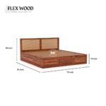 Wooden Cane Bed For Bedroom - Image 8