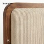 Flexwood solid wood  Non-Storage Bed( brown finish) - Image 4