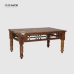 Flexwood Sheeshaam Solid Wood Coffee Table (teak finish) - Image 2