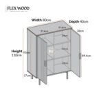2 Door Storage Cabinet - Image 6