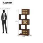Sheesham Wood 5-Layer Ladder Bookshelf In Walnut - Image 6