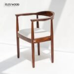 cacia Wood Dining Chair with Cushioned Seat - Image 2