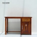Sheesham Wood Study Table with Drawer & Door – Honey Finish