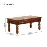 Solid Sheesham Wood Small Coffee Table(honey finish) - Image 4