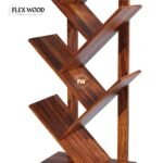 Flexwood Solid Sheesham Wood Book Rack(honey finish) - Image 3