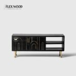 Flexwood modern  TV Cabinet( black finish) - Image 2