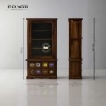 Contemporary Sheesham Wood Bookshelf(walnut finish) - Image 4