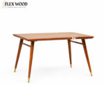 Flexwood Solid Wood Rattan Cane Dining Table Four Seater Set - Image 3