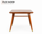 Flexwood Solid Wood Rattan Cane Dining Table Four Seater Set - Image 4