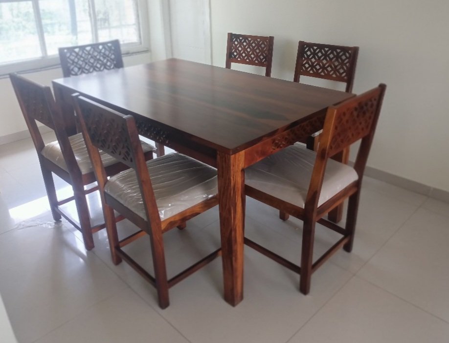 Sheesham Wood 6 Seater Dining Set photo review