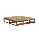 Flexwood Solid Sheesham Wood Sofa Cum Bed(honey finish) - Image 8