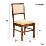 Flexwood Solid woodSheesham 4 Seater Dining Table(honey finish - Image 8